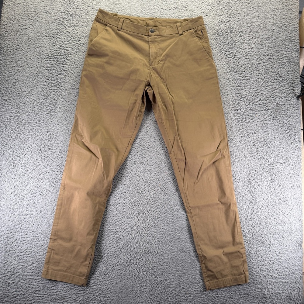 True Religion Pant‎ Men's 34x33 Brown Cotton Khakis Straight Leg Workwear Travel